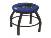 30 L8B2B Black Wrinkle Eastern Illinois Swivel Bar Stool with Accent Ring