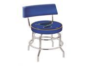 30 L7C4 Chrome Double Ring St Louis Blues Swivel Bar Stool with a Back