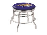 Holland Bar Stool 30 L7C3C Chrome Double Ring Montana State Swivel Bar Stool with 2.5 Ribbed Accent Ring