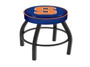 30 L8B1 4 Sports Team Syracuse Logo Cushion Seat with Black Wrinkle Base Swivel Bar Stool