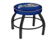 Holland Bar Stool 25 L8B1 4 US Naval Academy NAVY Cushion Seat with Black Wrinkle Base Swivel Bar Stool