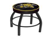 Holland Bar Stool 30 L8B1 4 Wichita State Cushion Seat with Black Wrinkle Base Swivel Bar Stool