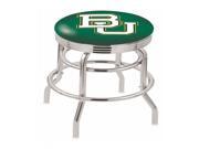 Holland Bar Stool 30 L7C3C Chrome Double Ring Baylor Swivel Bar Stool with 2.5 Ribbed Accent Ring