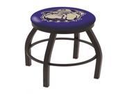 Holland Bar Stool 30 L8B2B Black Wrinkle Georgetown Swivel Bar Stool with Accent Ring