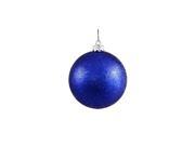 Shatterproof Lavish Blue Holographic Glitter Christmas Ball Ornament 4 100mm