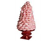 19.5 Peppermint Twist Potted Mint Candy Cone Christmas Topiary