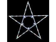 32 Folding Lighted Twinkling Star Christmas Window Decoration Blue and Clear Lights