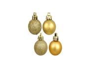 18ct Shatterproof Vegas Gold 4 Finish Christmas Ball Ornaments 1.25 30mm