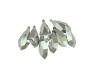 8ct Shiny Silver Splendor Diamond Cut Shatterproof Christmas Drop Ornaments 4.75 120mm