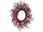 18 Artificial Red Berry Twig Christmas Wreath Unlit