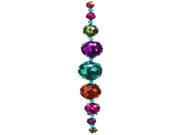 24 Multi Color Sequined Disco Ball Christmas Garland Unlit