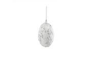 3ct White and Silver Rhinestone and Beaded Shatterproof Christmas Ball Ornaments 3 75mm