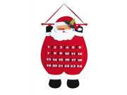 26.5 Red Black and White Decorative Santa Advent Calender Hanging Christmas Decoration