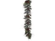 6 Eucalyptus Berry Pine Cone Artificial Christmas Garland Unlit
