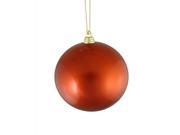Satin Burnt Orange Shatterproof Christmas Ball Ornament 4 100mm