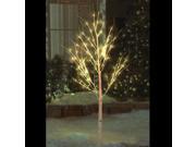 6 Pre Lit White Christmas Twig Tree Outdoor Yard Art Decoration Warm White LED Lights