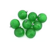 8ct Green Transparent Diamond Cut Shatterproof Christmas Ball Ornaments 2.5