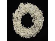 21 Decorative Artificial White Iced Berry Christmas Wreath Unlit