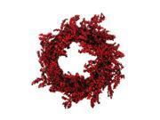 22 Decorative Artificial Burgundy Red Berry Christmas Wreath Unlit