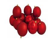 12ct Shatterproof Red Hot 4 Finish Christmas Ball Ornaments 4 100mm