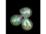 3ct Transparent Iridescent Teardrop Finial Shatterproof Christmas Ornaments 4.75 120mm
