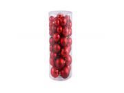50ct Red Hot Shiny Matte Shatterproof Christmas Ball Ornaments 1.5 2