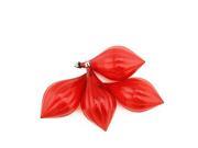 4ct Red Transparent Finial Shatterproof Christmas Ornaments 5