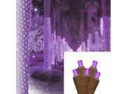 2 x 8 Purple LED Net Style Tree Trunk Wrap Christmas Lights Brown Wire