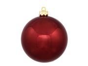 Shiny Burgundy Commercial Shatterproof Christmas Ball Ornament 10 250mm