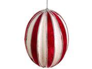 Peppermint Twist Red and Glitter Christmas Ball Ornament 5 127mm