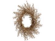 28 Elegant Gold Iced Twig Artificial Christmas Wreath Unlit