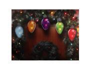 7.25 Multi Color Shimmering C7 Bulb Christmas Light Garland with 10 Clear Mini Lights White Wire