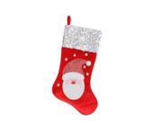 20.5 Red and White Santa Claus Embellished and Embroidered Christmas Stocking with Sequined Cuff
