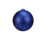 Shatterproof Lavish Blue Holographic Glitter Christmas Ball Ornament 6 150mm