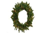 24 Hunter Fir Pre Lit Artificial Christmas Wreath Clear Lights