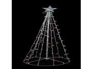 5 Red Green LED Lighted Outdoor Twinkling Christmas Tree Yard Art Decoration