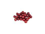 60ct Matte Red Shatterproof Christmas Ball Ornaments 2.5 60mm