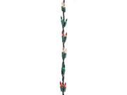 9 Christmas Light Garland with 100 Red Green Clear Mini Lights Green Wire