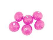 6ct Pink Transparent Shatterproof Hammered Disco Ball Christmas Ornaments 2.5 60mm