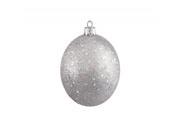 Silver Splendor Holographic Glitter Commercial Shatterproof Christmas Ball Ornament 10 250mm