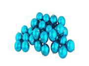 32ct Shiny Turquoise Blue Shatterproof Christmas Ball Ornaments 3.25 80mm