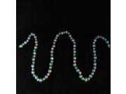 6 Shimmering Pink Blue and Green Holographic Mini Ball Christmas Garland