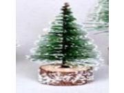 5 Green Frosted Artificial Village Christmas Tree Unlit