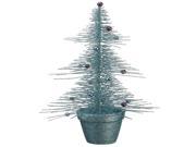 16 Whimsical Turquoise Glittered Spike Table Tree