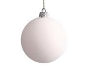 Matte White UV Resistant Commercial Drilled Shatterproof Christmas Ball Ornament 15.75 400mm