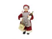 19 Mrs. Claus the Chef Standing Christmas Figure with Wine and Bag of Treats