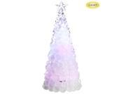 18.5 Icy Crystal Cone Tree Multi Color LED Lighted Christmas Tree Figure