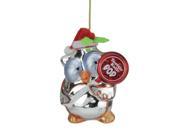 4 Candy Lane Tootsie Roll Pop Original Candy Filled Lollipop Mr. Owl Glass Christmas Ornament