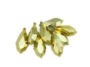 8ct Shiny Gold Glamour Diamond Cut Shatterproof Christmas Drop Ornaments 4.75 120mm