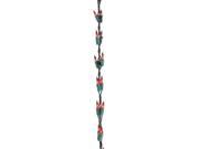 9 Christmas Light Garland with 100 Red Mini Lights Green Wire